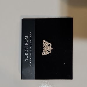 Crystal butterfly pin